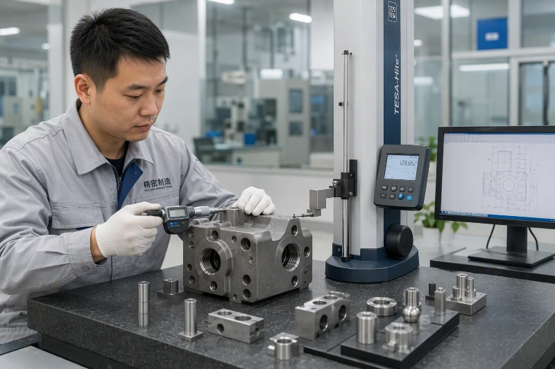 Precision metal component quality inspection and dimensional measurement
